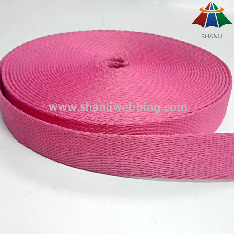 2cm pink thickened herringbone polyester webbing for pet collar and leash 1