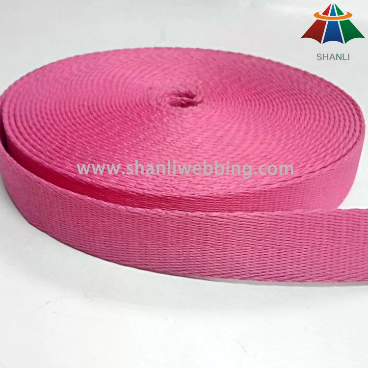 2cm pink thickened herringbone polyester webbing for pet collar and leash 1