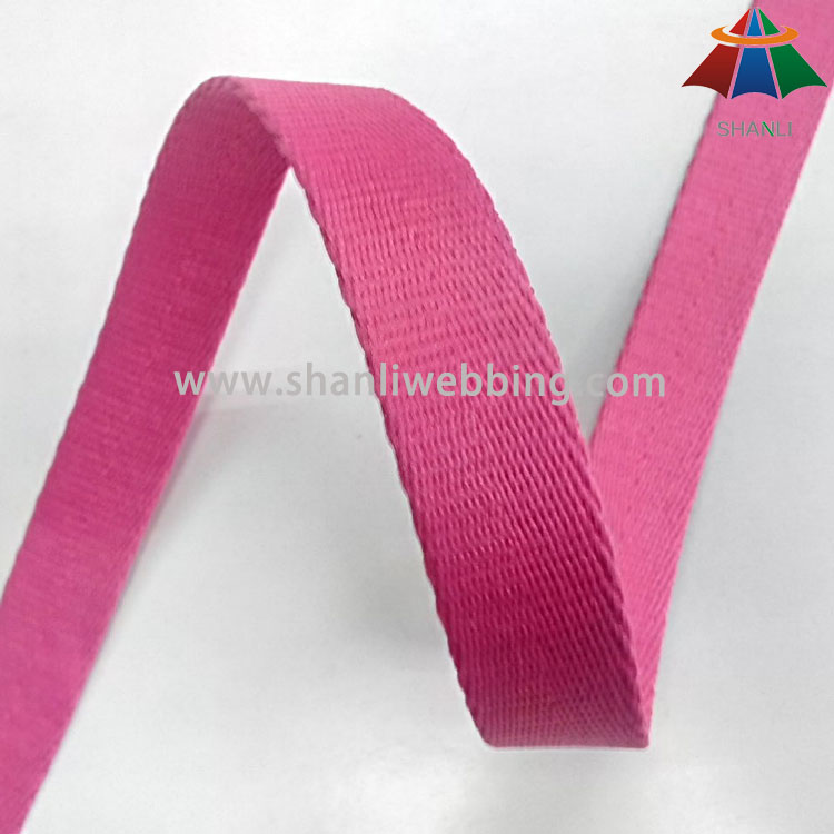 2cm pink thickened herringbone polyester webbing for pet collar and leash 2