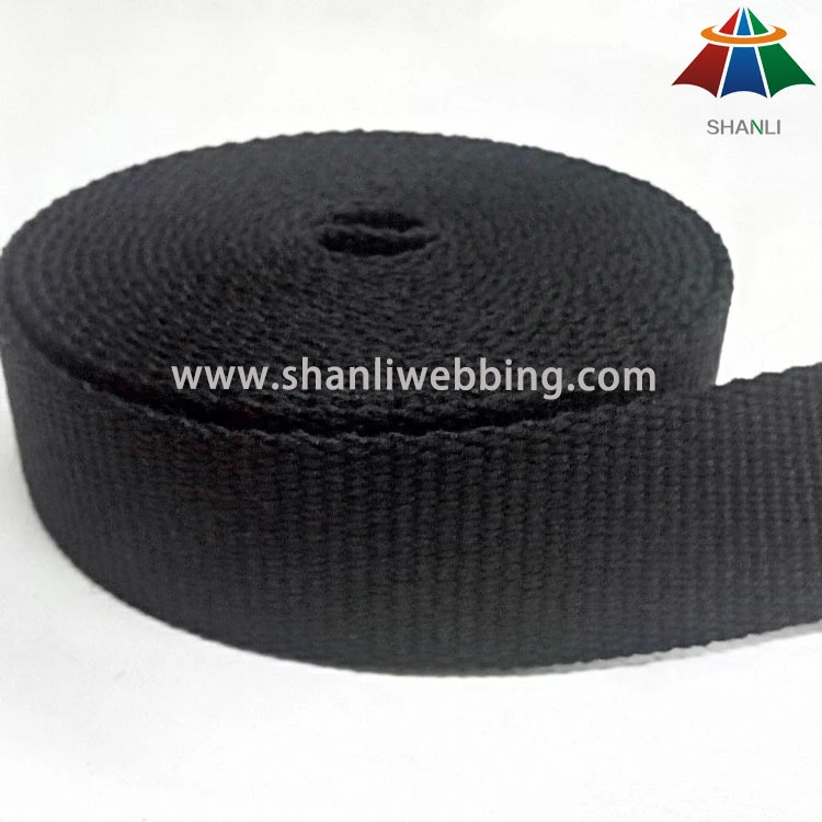 3cm black flat pure cotton webbing for yogga strap or baby carrier strap 1