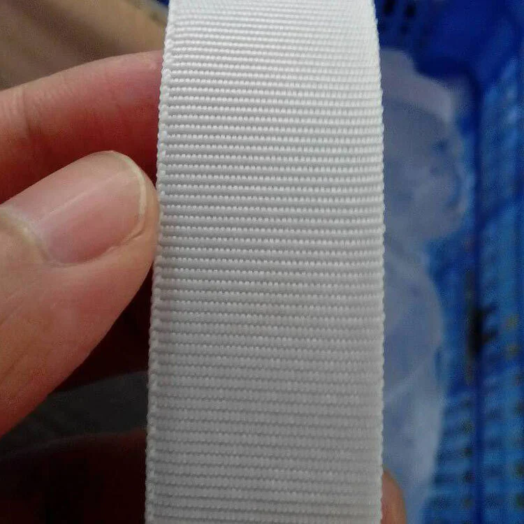 20mm Lightweight Flat PP Webbing Edging Binding Tape White 1
