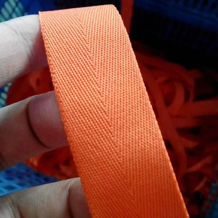 25mm Herringbone PP Webbing Orange 1