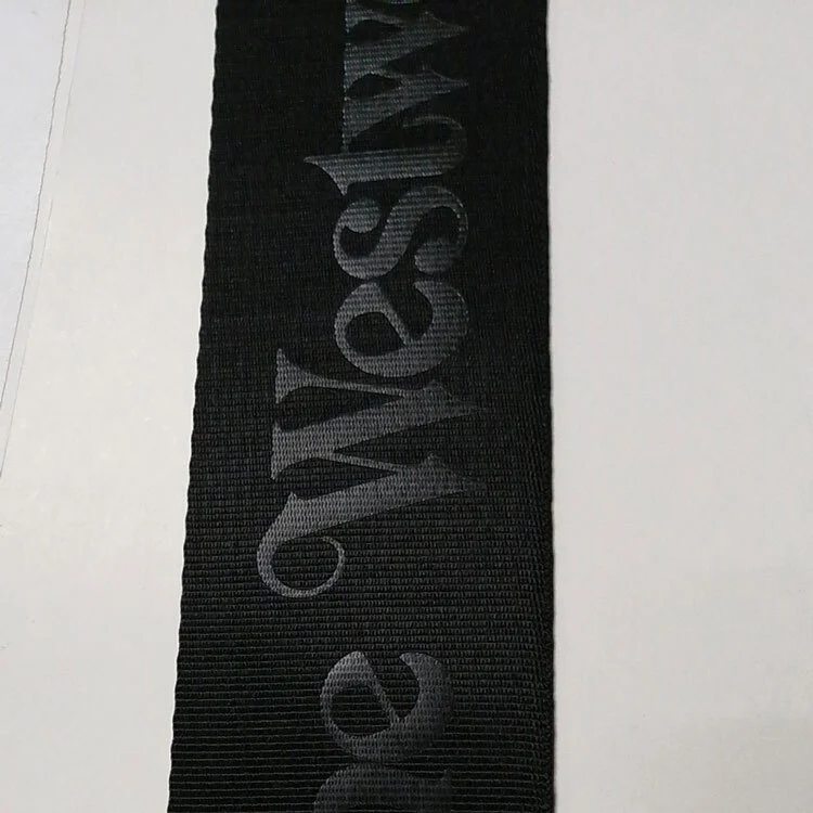 5CM Embossed Nylon Webbing Black 1