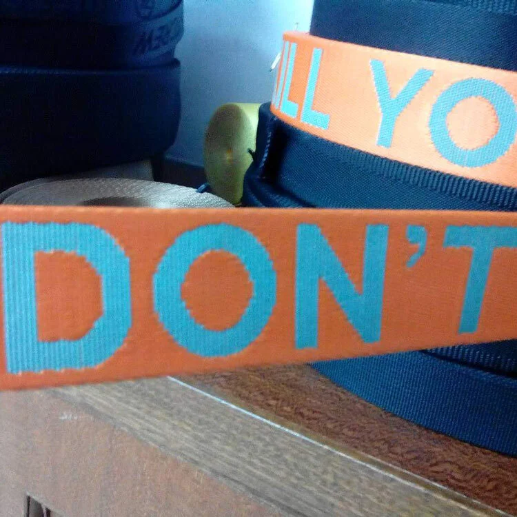 Custom make nylon logo webbing strap 1