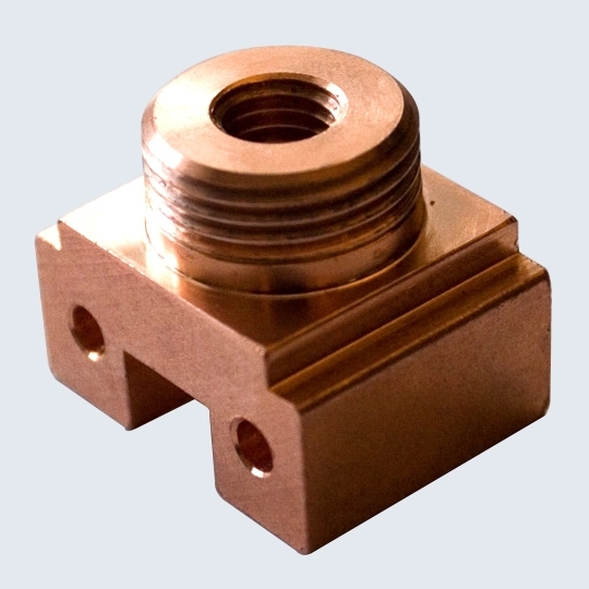 CNC Machining Copper Square Relay Base Parts 1