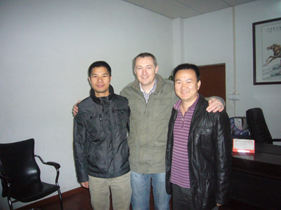 Wanxingda's engineer, with UK customer