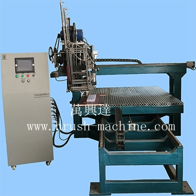 Multifunctional 3 axis 2 head plate brush & disc brush drilling and tufting machine WXD-3A2H08 1