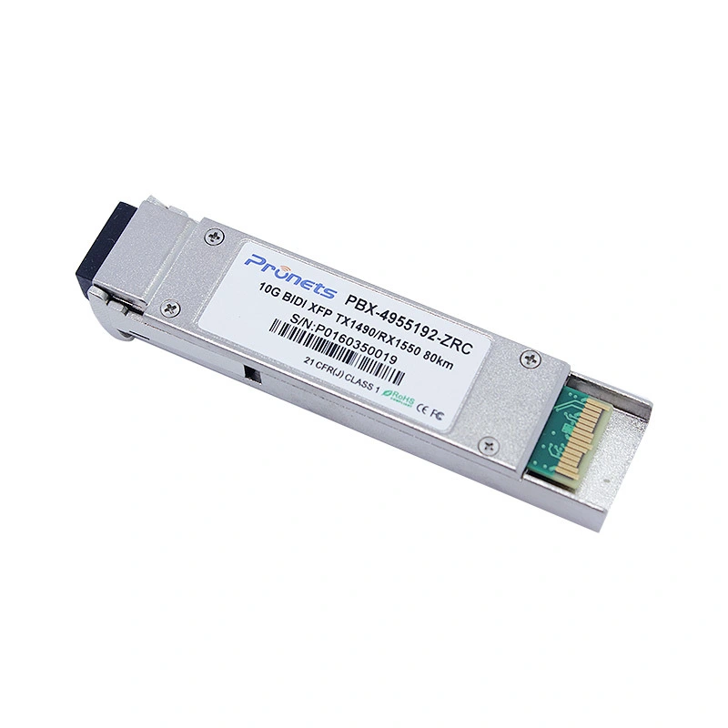 PBX-4955192-ZRC  10GBase-BX 80Km Tx1490\Rx1550nm XFP Bidirectional Optical Transceiver 1