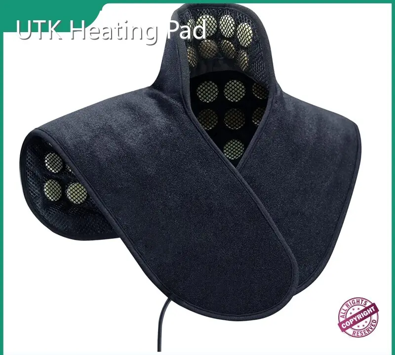 Pierres de jade et de tourmaline coussin chauffant d'épaule à infrarouge lointain de taille moyenne pour le cou et les épaules marque UTK 1