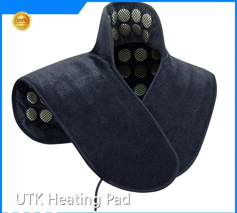 Almohadilla térmica de infrarrojos lejanos con piedras de jade y turmalina Marca UTK mediana para cuello y hombros de Canadá 1