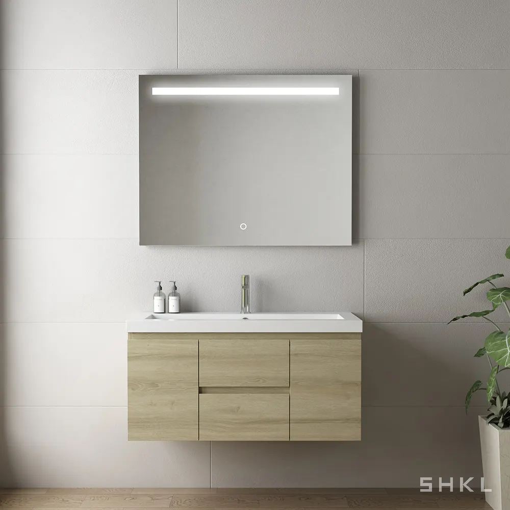 Bathroom Vanity SHKL,T/T Vanity + Artificial Stone Basin + LED Mirror 4