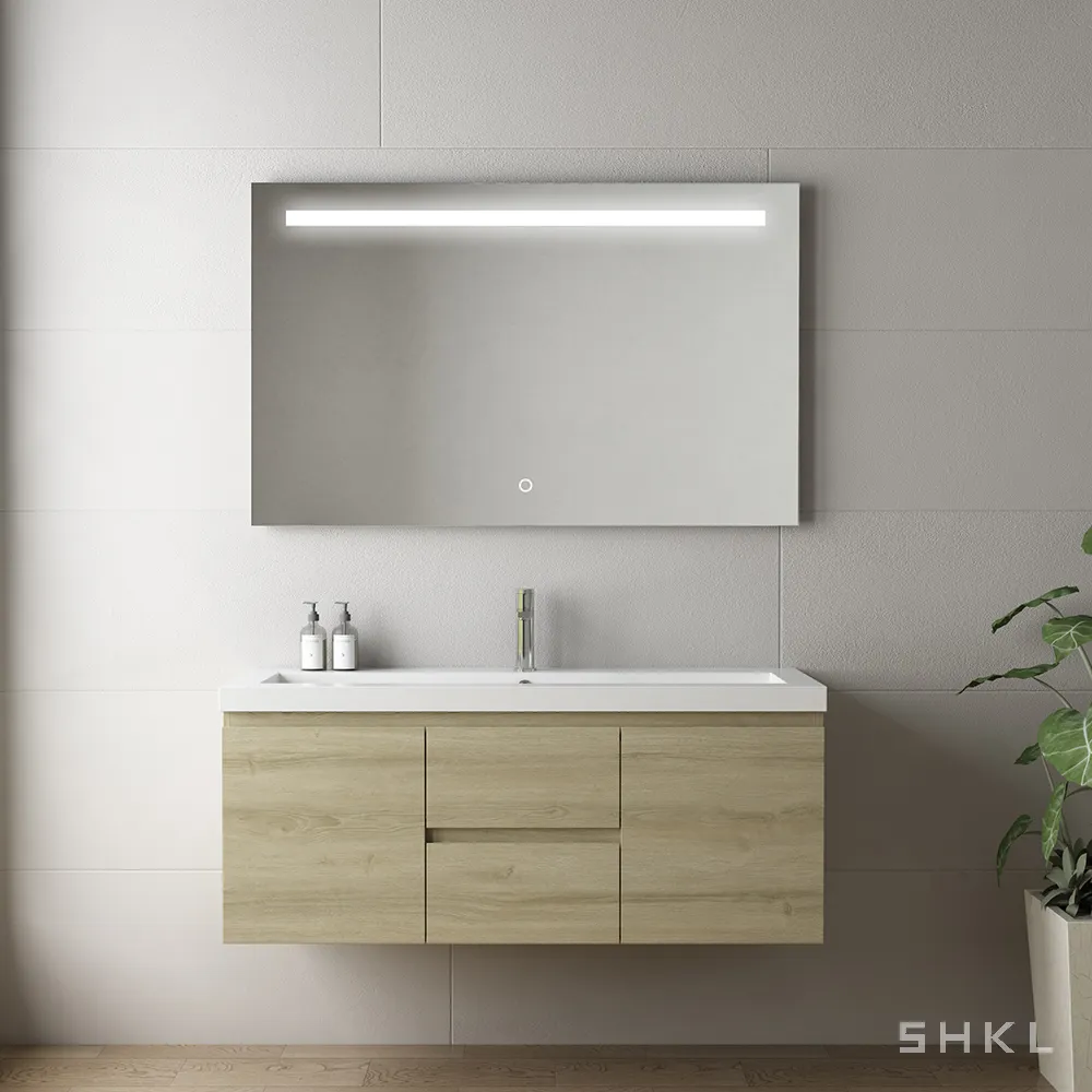 Bathroom Vanity SHKL,T/T Vanity + Artificial Stone Basin + LED Mirror 2