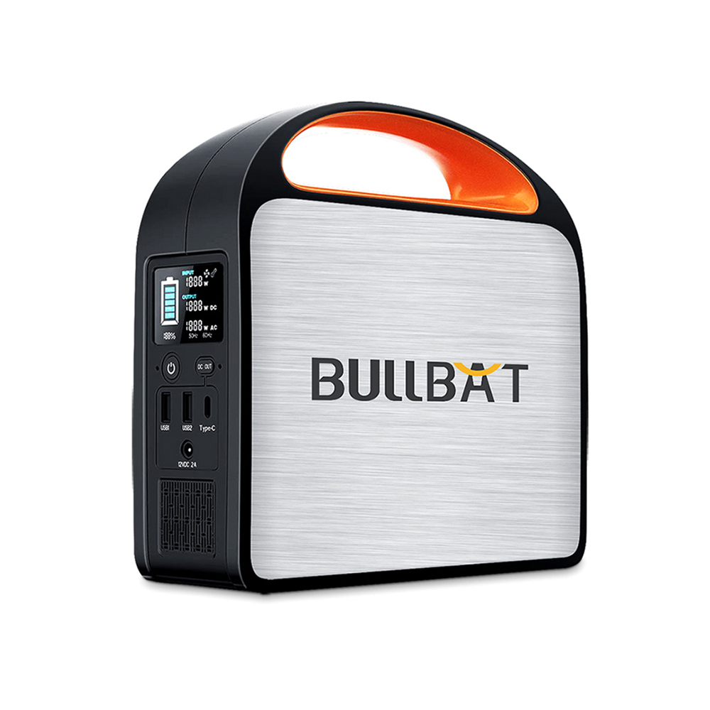  BULLBAT Estación de energía portátil Pioneer 500, 504Wh Lithiu  m Toma de corriente con batería de 500 W CA, generadores de energía solar  con MPPT, fuente de alimentación de reserva para