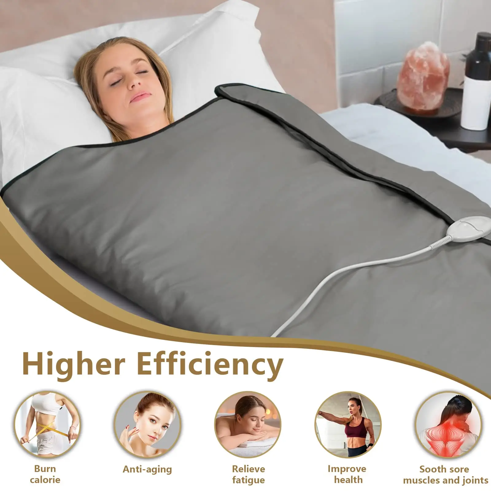 Jade Stone Infrared Heating Pad Full Body Back 8