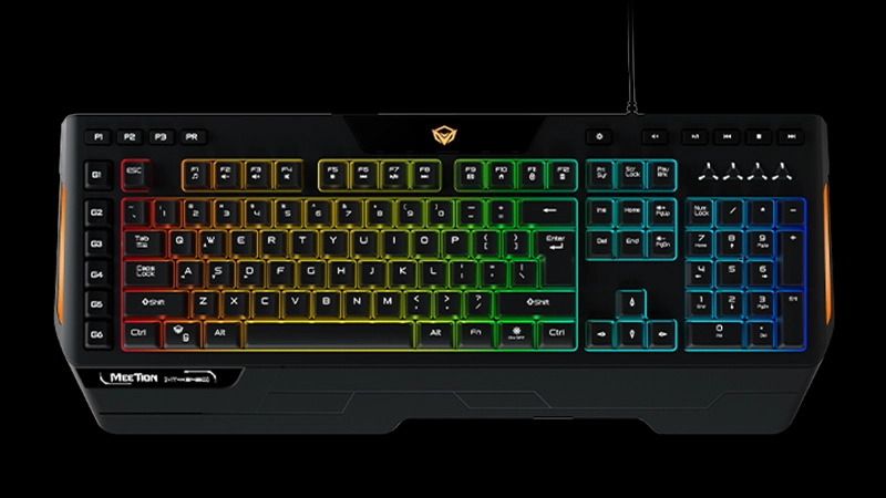 ميشن لوحة مفاتيح كيه9420 سلكية للألعاب مع أضاءة خلفية- أسود
