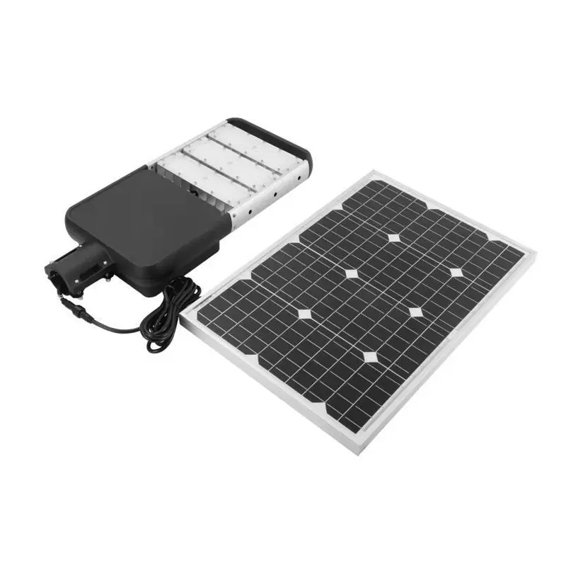 80W الألواح الشمسية المتطابقة 60W LED الشمسية ضوء الشارع مع وحدة قابلة للتغيير وزاوية شعاع قابلة للتعديل 1