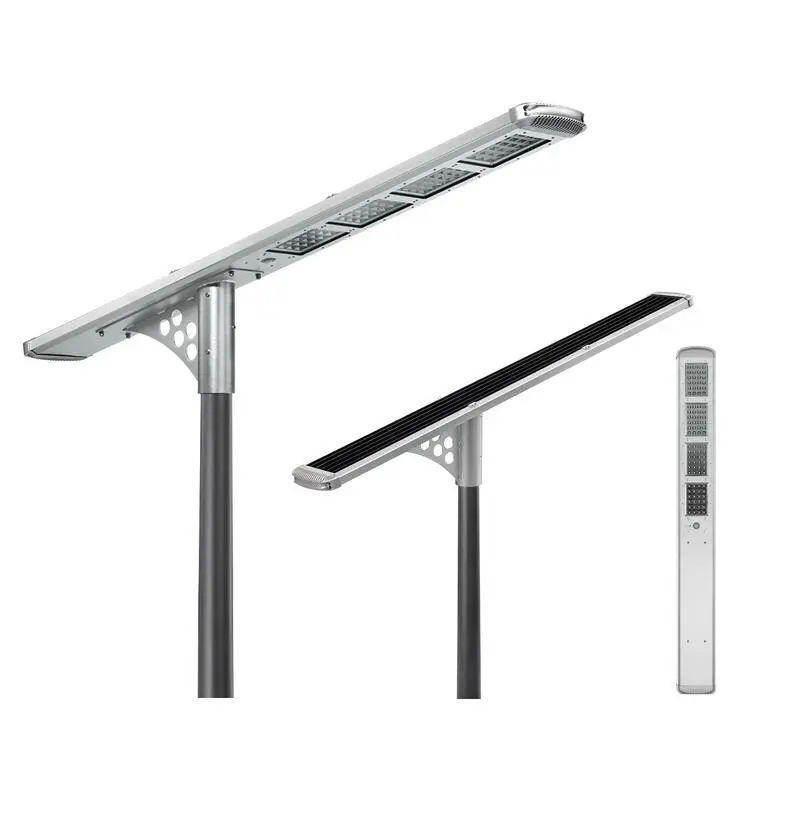 Integrated Solar Powered 80W LED Street Light with Sensor and Remote Controller 1