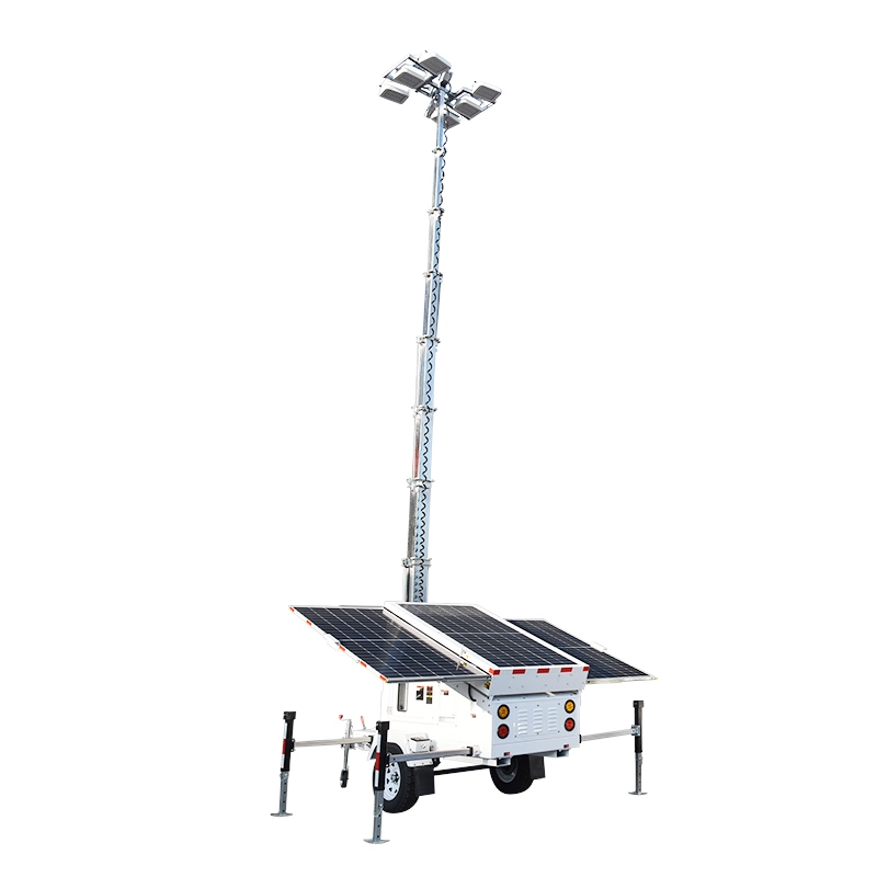 Field Lighting Vehicle Mounted High Mast Solar Panel LED Flood Light Tower Same Model With World Cup 2022 1
