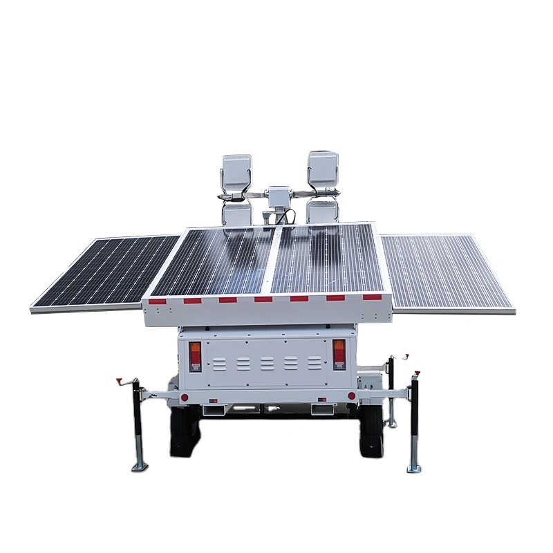 7.5m Telescopic Mast 150lm/W sa gawas LED Flood Light Tower solar trailer 1