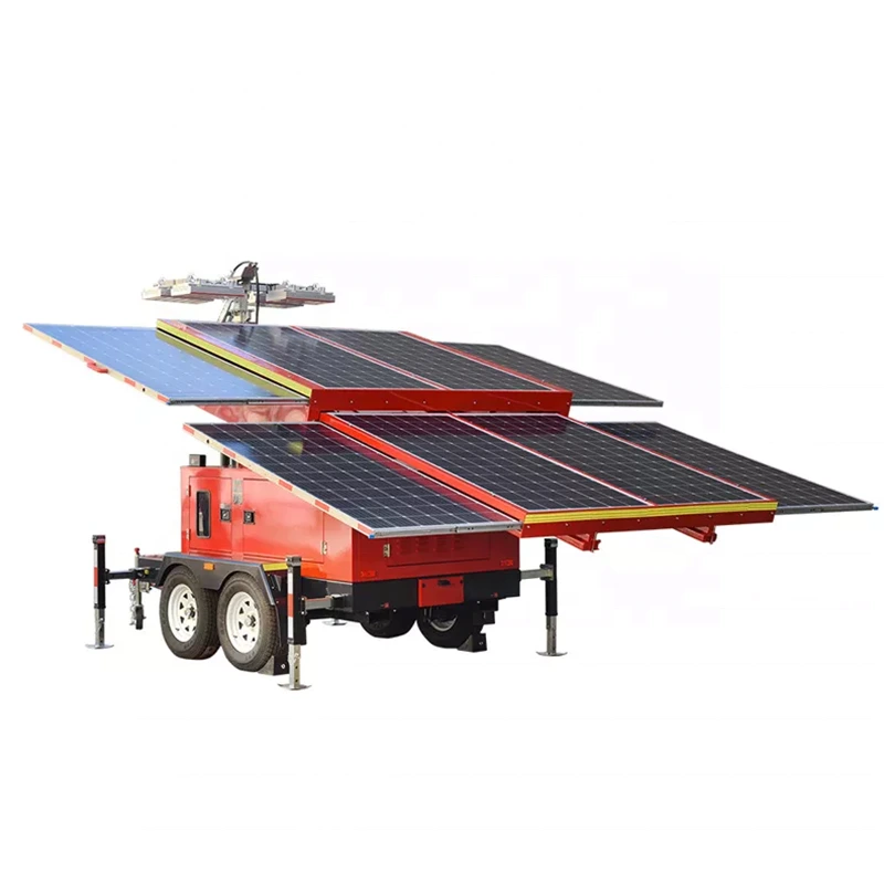 Menara lampu solar mudah alih dengan lampu led 1600w dan bateri gel 38400wh untuk komersial 1
