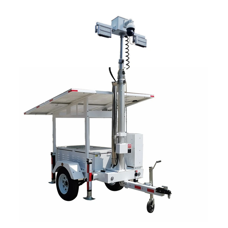 Portable extérieur de lumière de secours de remorque de tour de lumière solaire mobile 200W 1