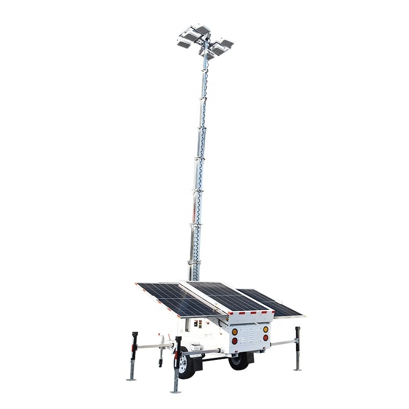 Tour d'éclairage à mât rotatif avec lumières LED 4*100w pour les événements sportifs de la coupe du monde du qatar 1