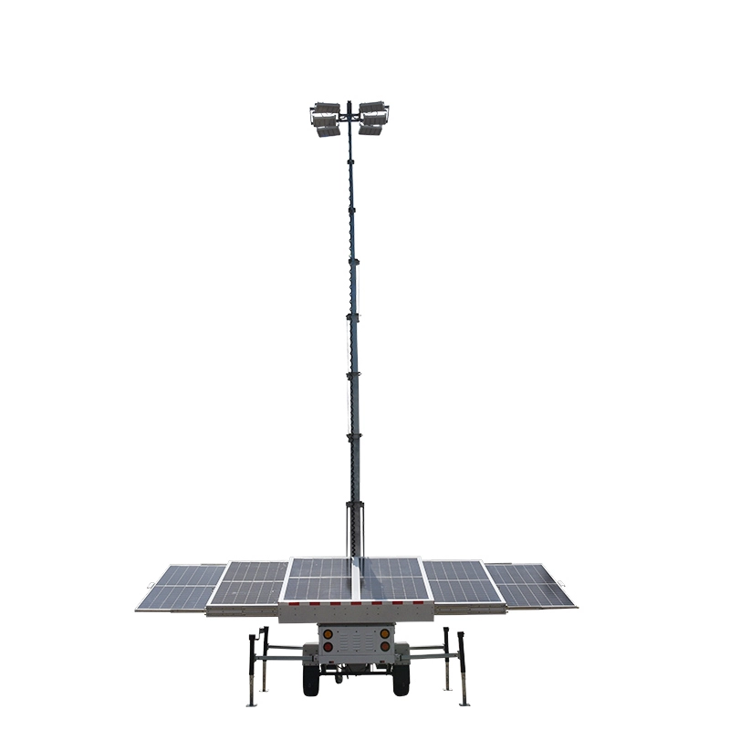 remolque portátil solar de la torre de iluminación de la luz de inundación de 1200W LED para el alquiler y la explotación minera 100W 200W 400W 600W 800w disponible 1