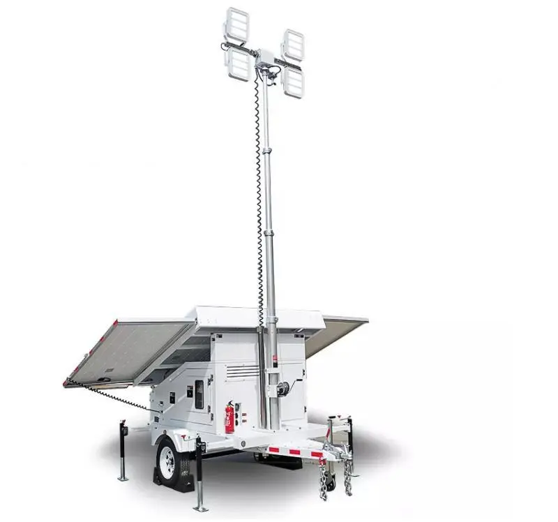 Rimorchi solari mobili della torre del faro di inondazione di 800W LED della batteria del ferro del litio di LFP per l'estrazione mineraria 1