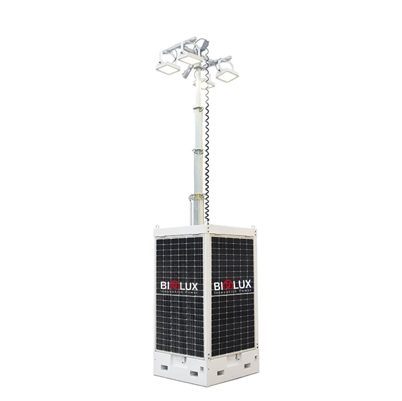 Cuboid Solar Tower sa gawas nga parkinganan mobile solar generator 1