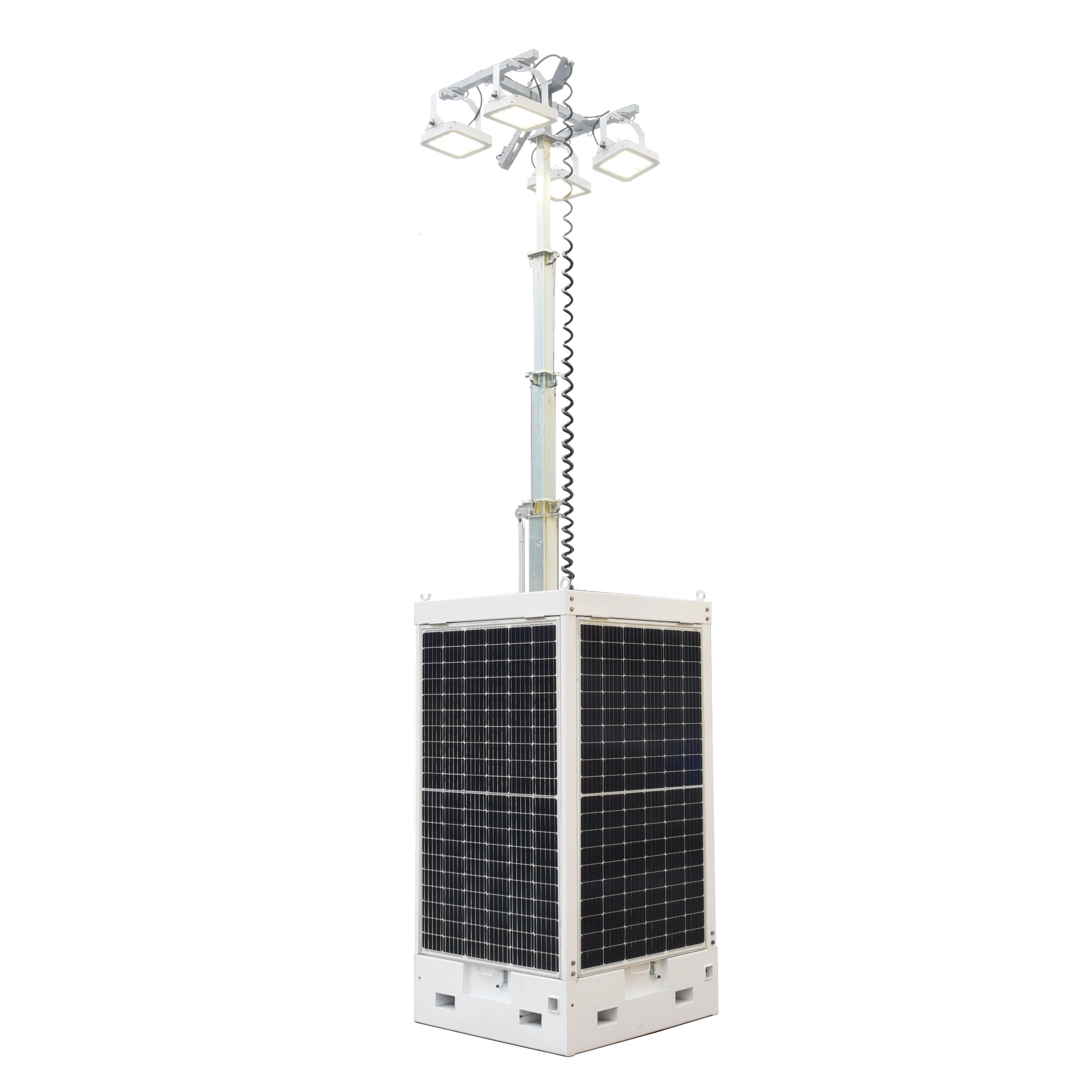 Cuboid Led Light Tower Solar Powered Street Light For Temporary Works 1