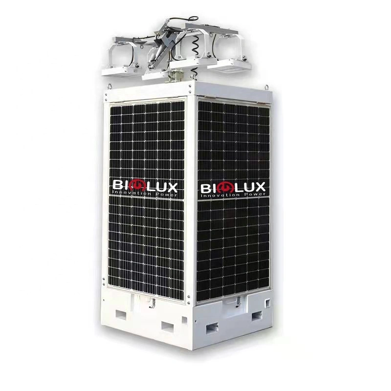 Collapsible solar light tower nga adunay lithium battery alang sa construction site 1