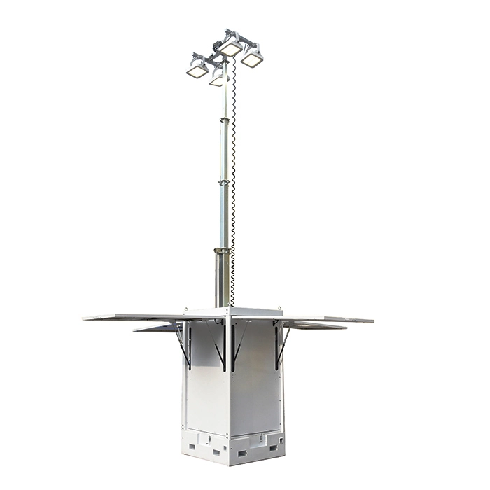 Cuboid Mobile Solar LED Light Tower Lithium Battery Solar Street Light Cube 1
