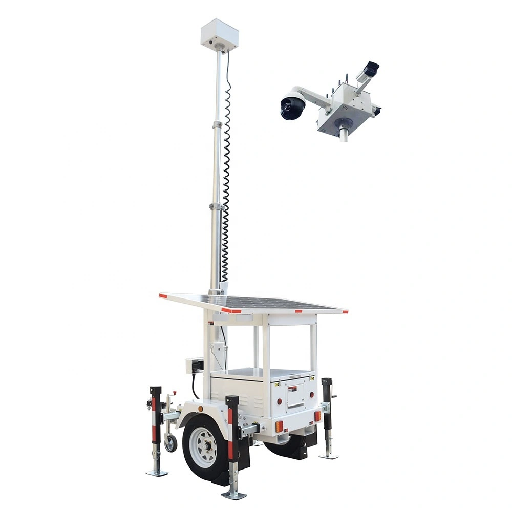 380w لوحة شمسية برج Hisite Solar CCTV مع بطارية جل للأمن 1