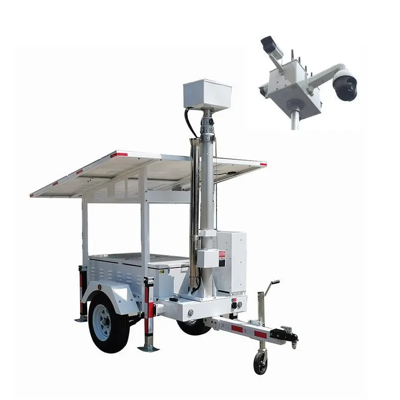 Mobile Solar Surveillance Security Camera Systems Tower Trailer alang sa Pagbaligya ug Pag-abang 1