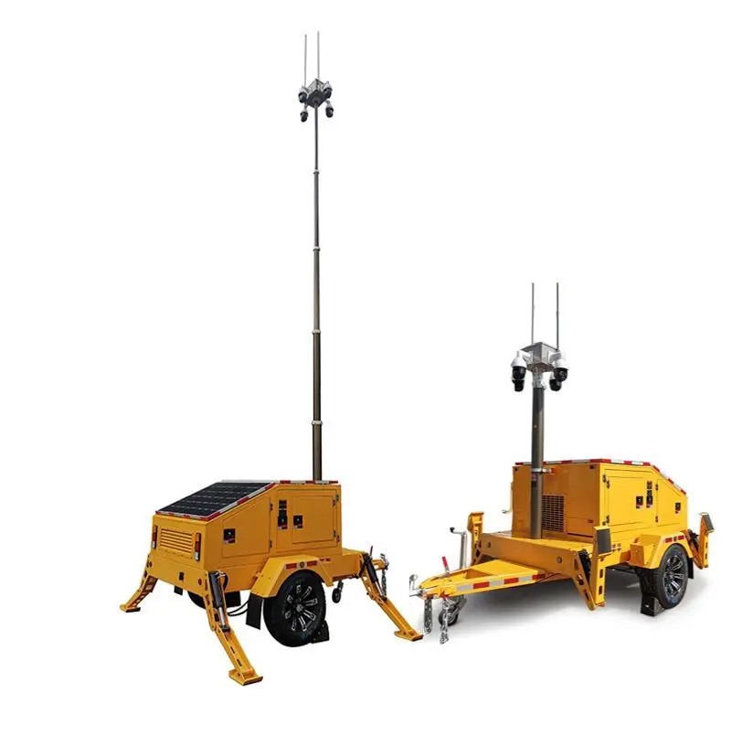 Mobile Solar Diesel Hybrid Generator Surveillance Trailer Telecom Tower anaa 1