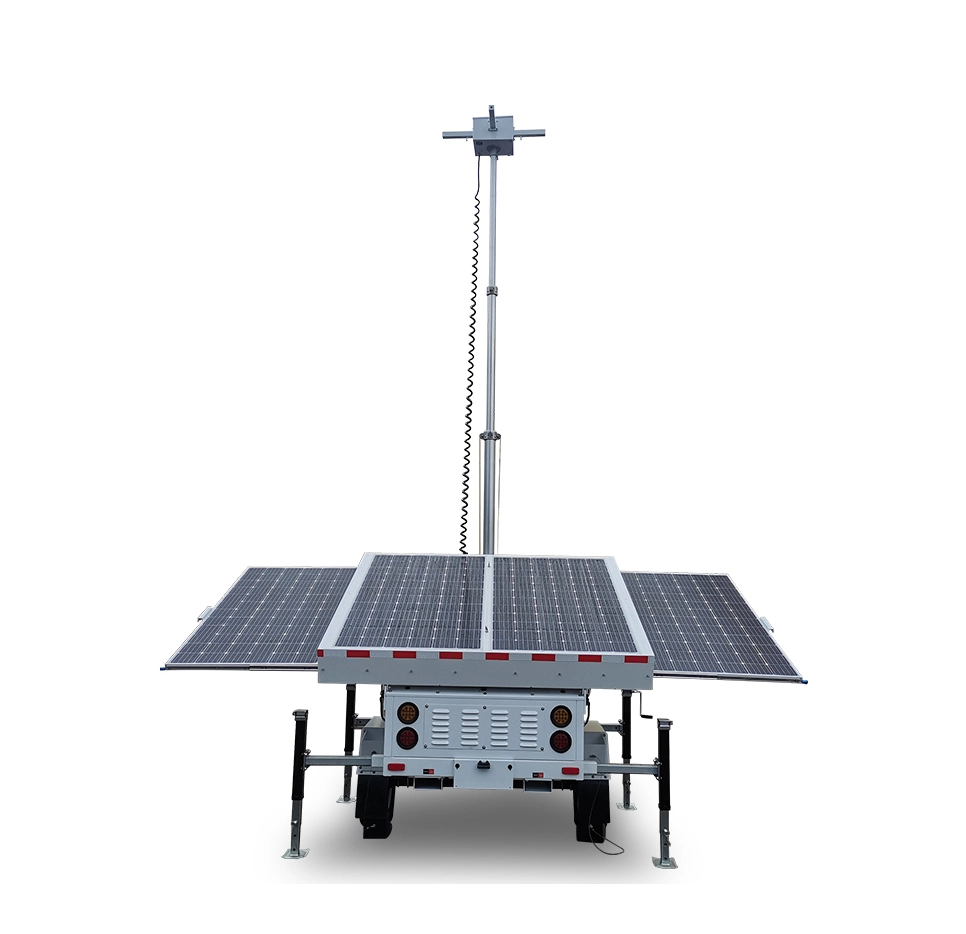 Ang mobile CCTV trailer taas nga kinabuhi gamit ang off grid solar power system 1