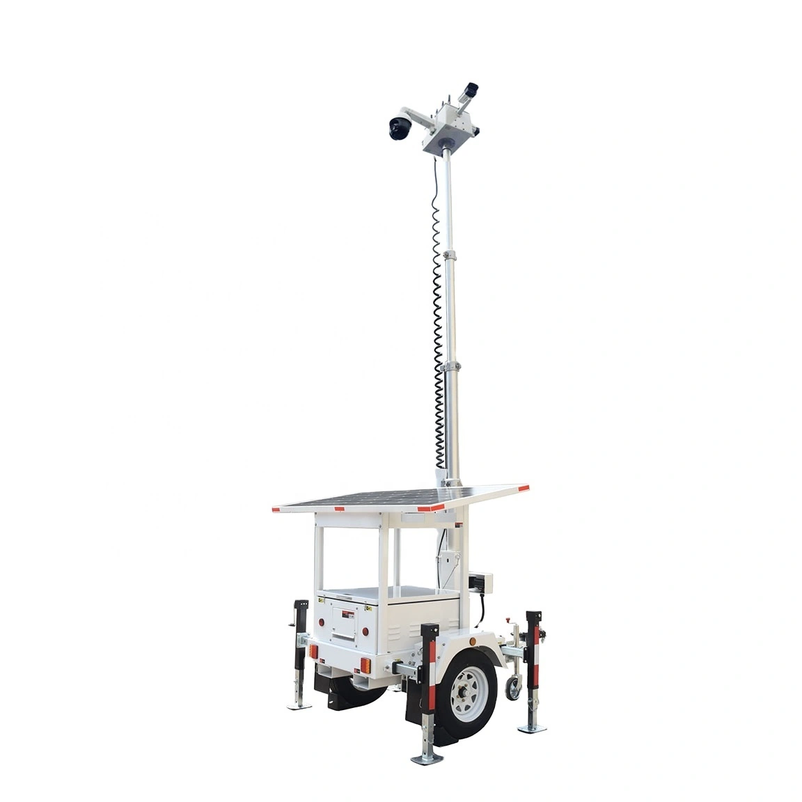 4G Router Sonkrag CCTV-kameras Mobiele toesigtoring met teleskopiese mas 1