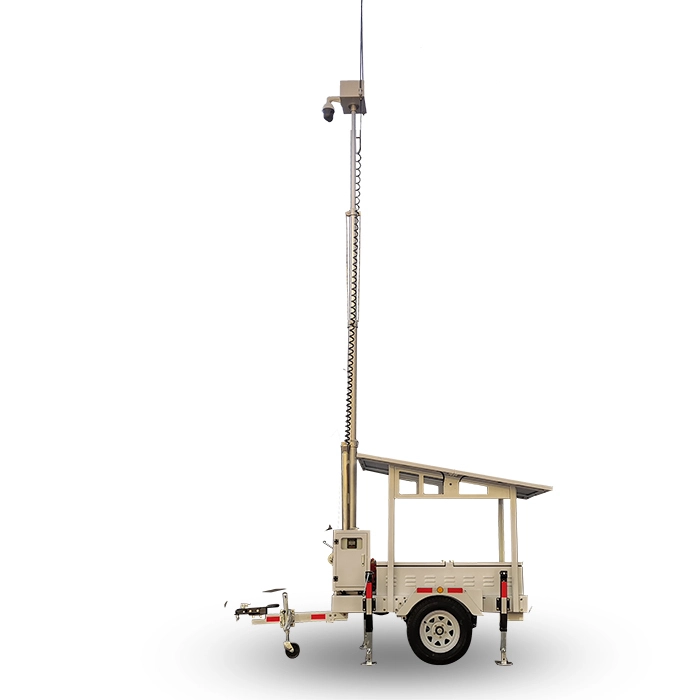 Telescopische Mast Aanhangwagen Gemonteerde Mobiele Surveillance CCTV Camera Toren 1