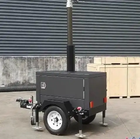 Hot 1.5kW/1.5kVA Solar Security Trailer Pneumatic Winch Lifting BIGLUX Brand 5