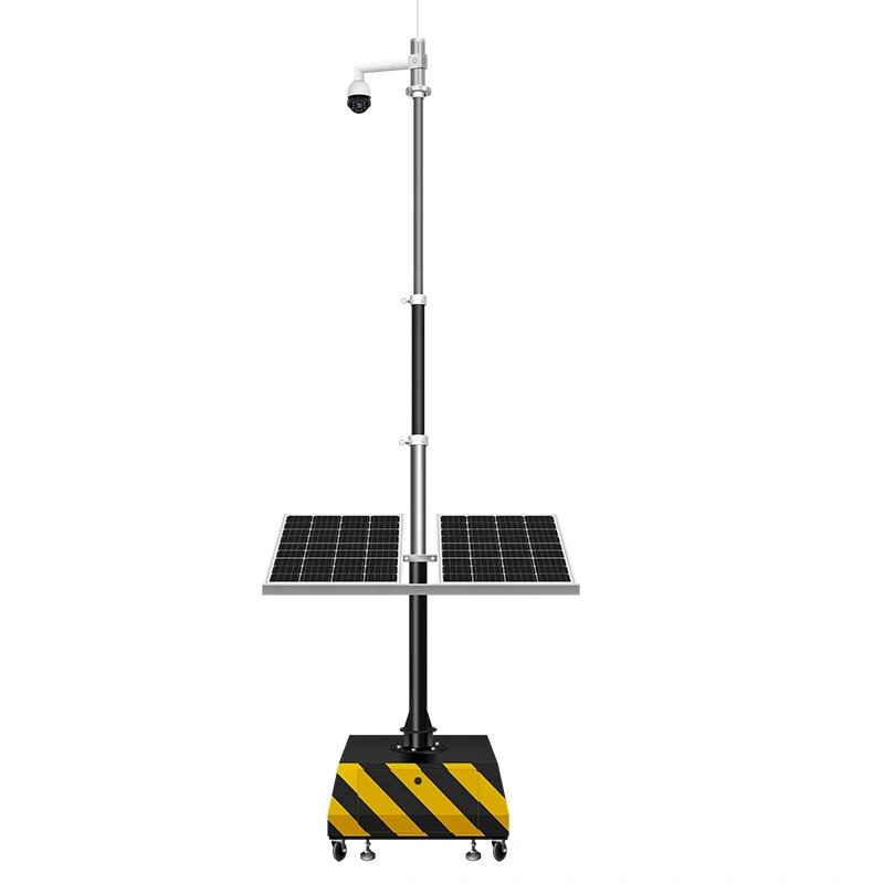 Caméra de sécurité solaire extérieure mobile de tours de télévision en circuit fermé 2400Wh avec le générateur solaire 1