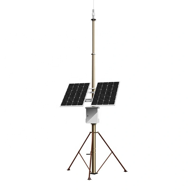 Easy deployed solar security tower for temporary jobs 1