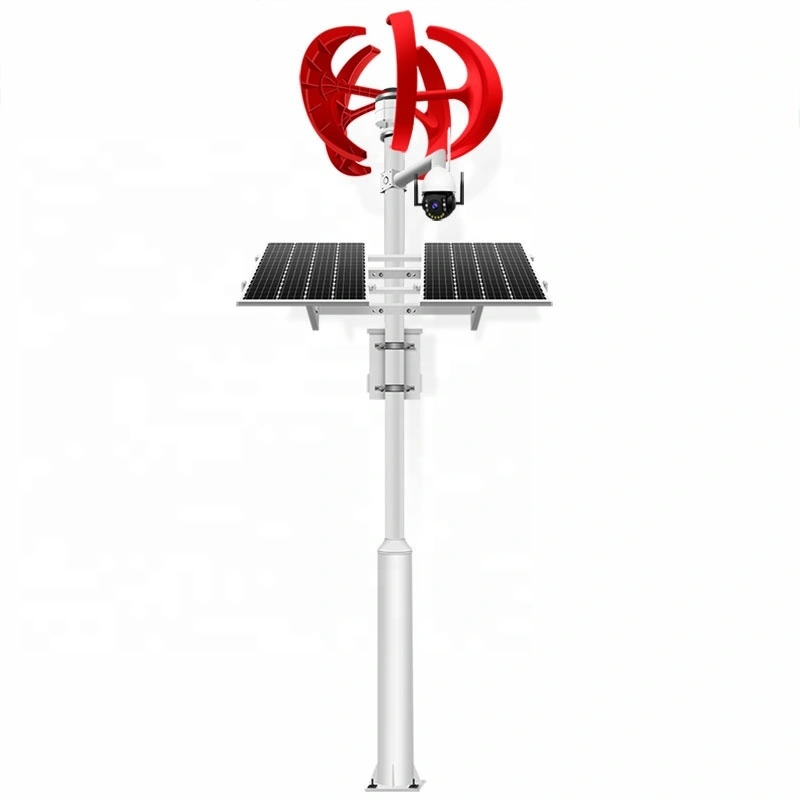 Rimorchio cctv ibrido con turbina eolica e pannello solare da 200 W per eventi sportivi 1