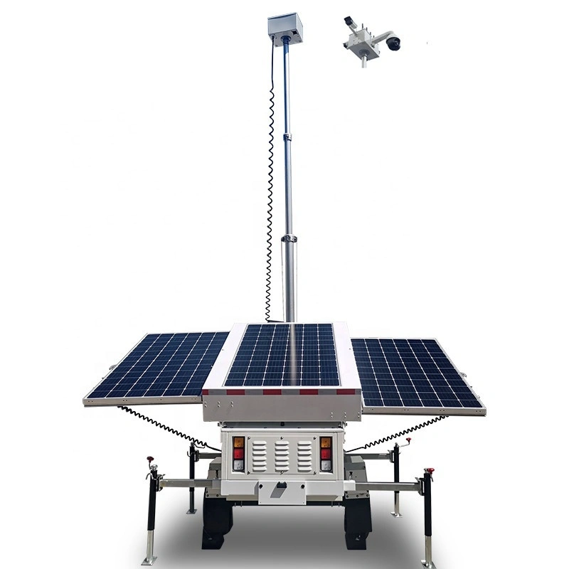 1380w mobiele sonkrag-toesigtoring met 3kw genset en 14400wh gelbattery vir skoolsekuriteit 1