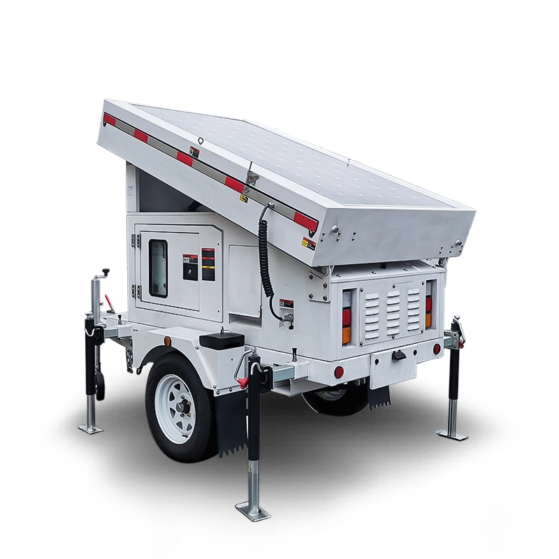 Steel Solid Thermal Generator Wind Hybrid Dc48v Power System Of The Mobile Solar Trailer For Dc24v 1