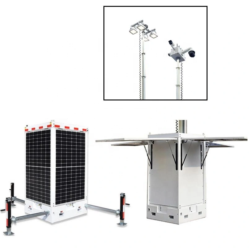 Sistem CCTV Solar Kuboid Mudah Alih Epever MPPT dengan GPS untuk Keselamatan Pembinaan dan Perlombongan 1