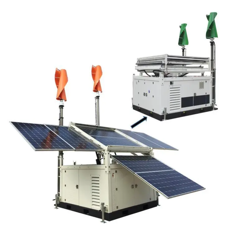 4KW Skid Solar Wind Genset Hybrid Generator isip Mobile Power Station 1