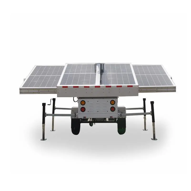 Mobile Off Grid Solar Power Station Generator Type Trailer para sa CCTV Camera 1