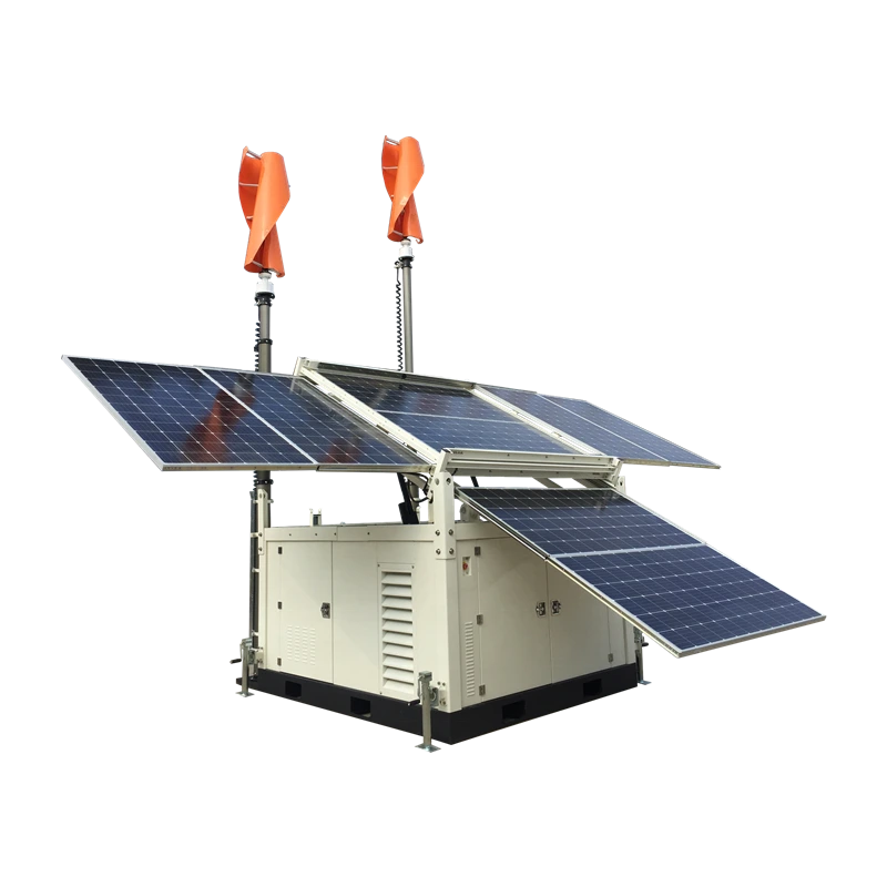 תחנת כוח 4150w hipower off grid עם טורבינת רוח 800 לאתר תעשייתי 1