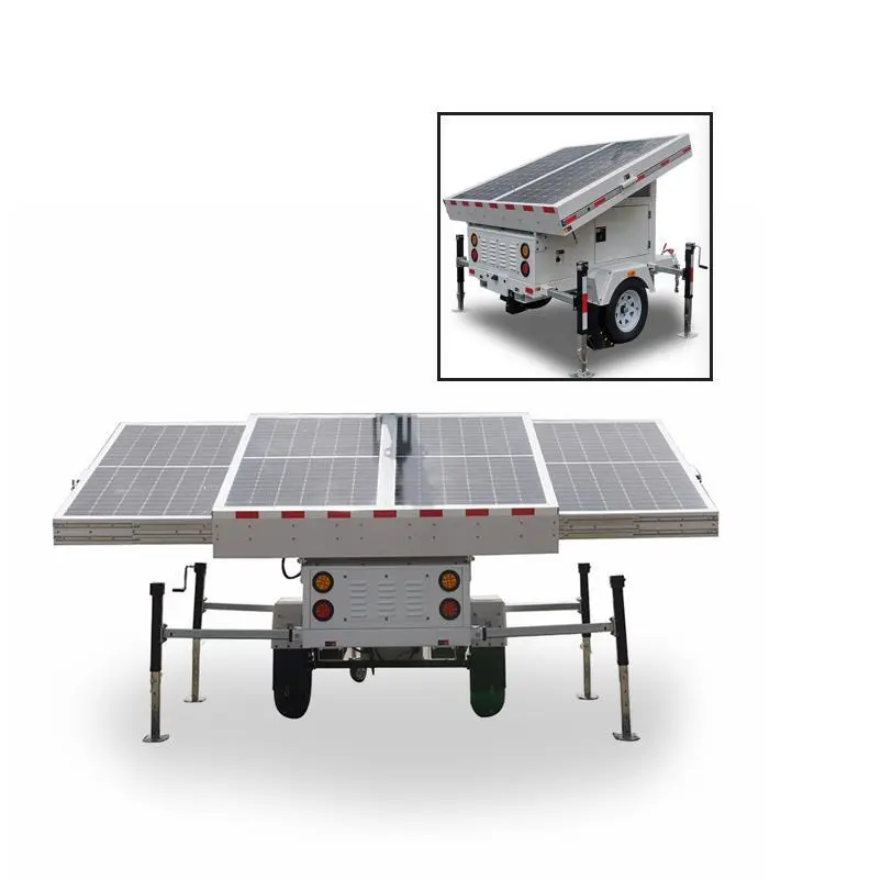 1800W Off Grid Sistema de energía solar Generador de remolque móvil para conexión de dispositivos de bricolaje 1