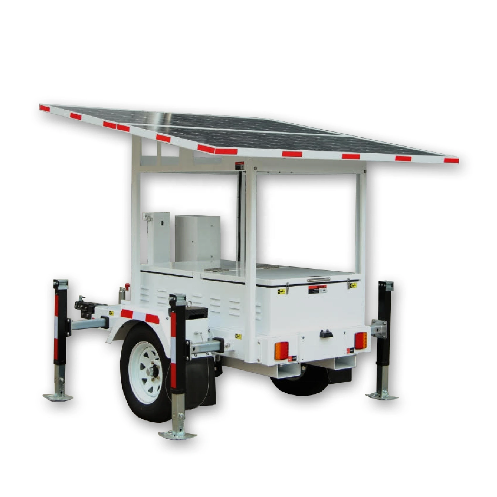 9600wh gel battery solar power trailer system nga adunay 2 * 460w solar panel ug 2kw inverter alang sa paggamit sa gawas 1